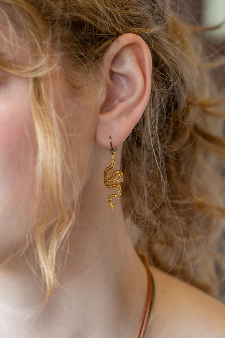 Azulejo Snake Statement Earrings