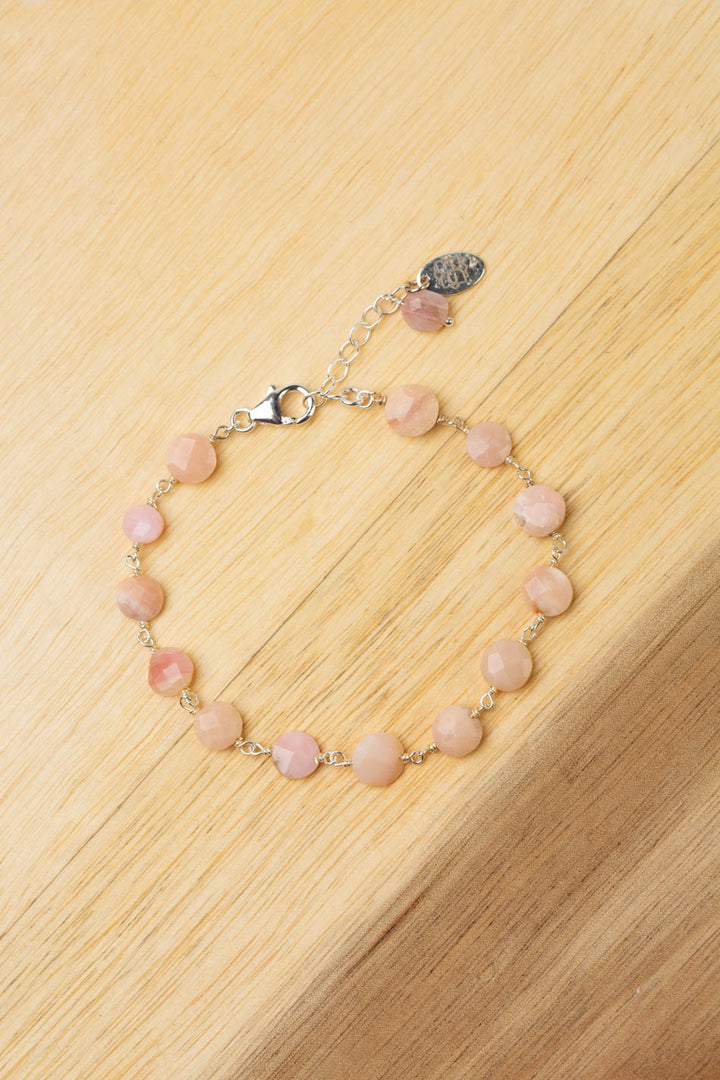 Embrace 7-8 Pink Opal Simple Bracelet