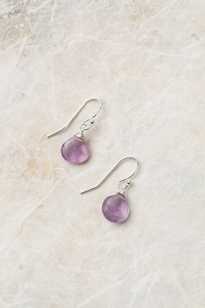 Birth Flower February Amethyst Earrings