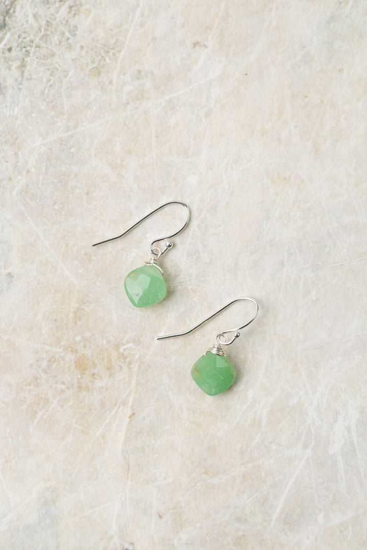 Birth Flower May Chrysoprase Earrings