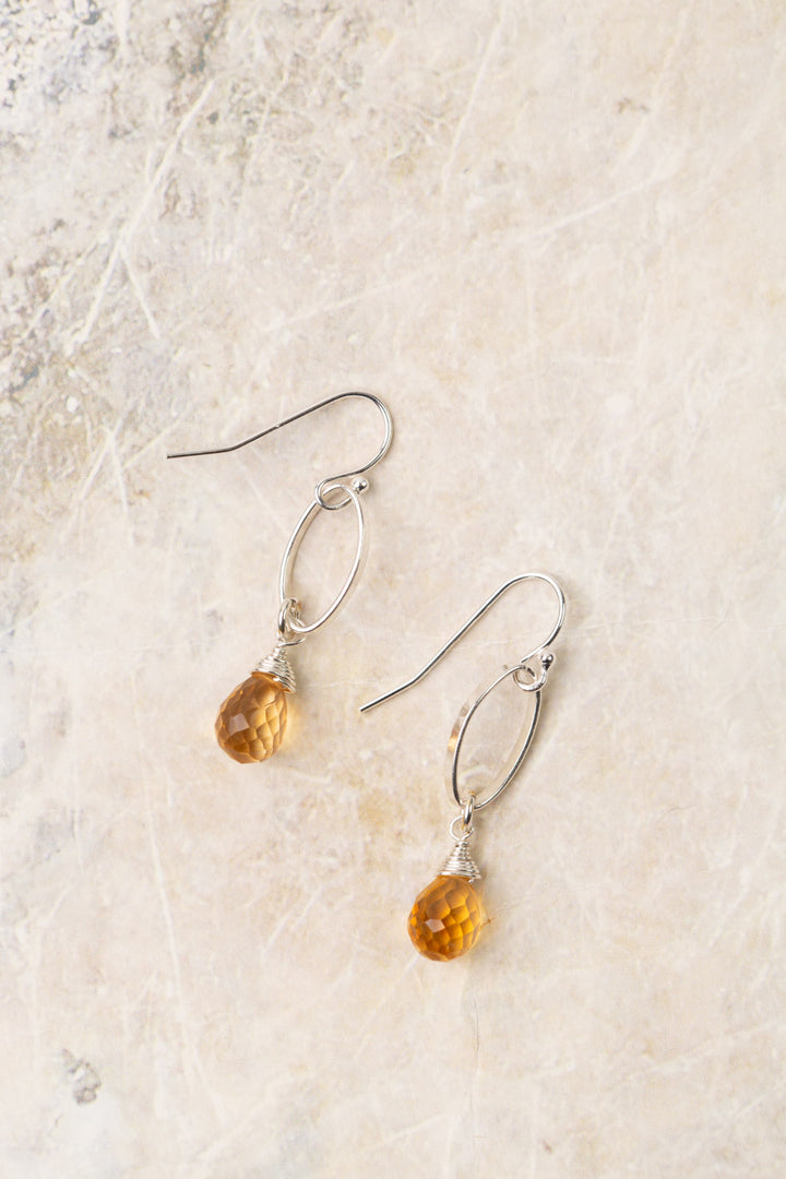 Birth Flower November Citrine Earrings