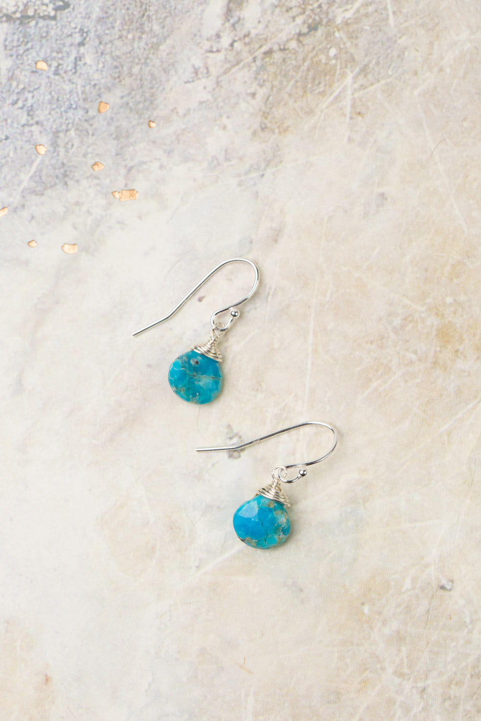 Birth Flower December Turquoise Earrings