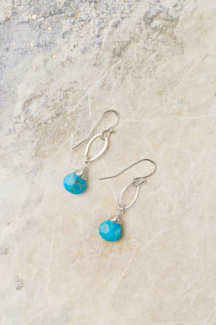 Birth Flower December Turquoise Earrings