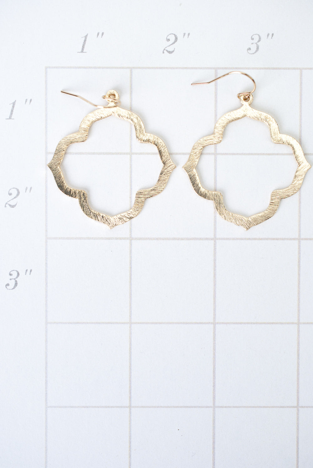 Brushed Gold Statement Earrings