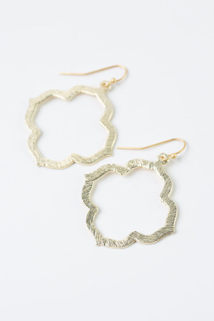 Brushed Gold Statement Earrings