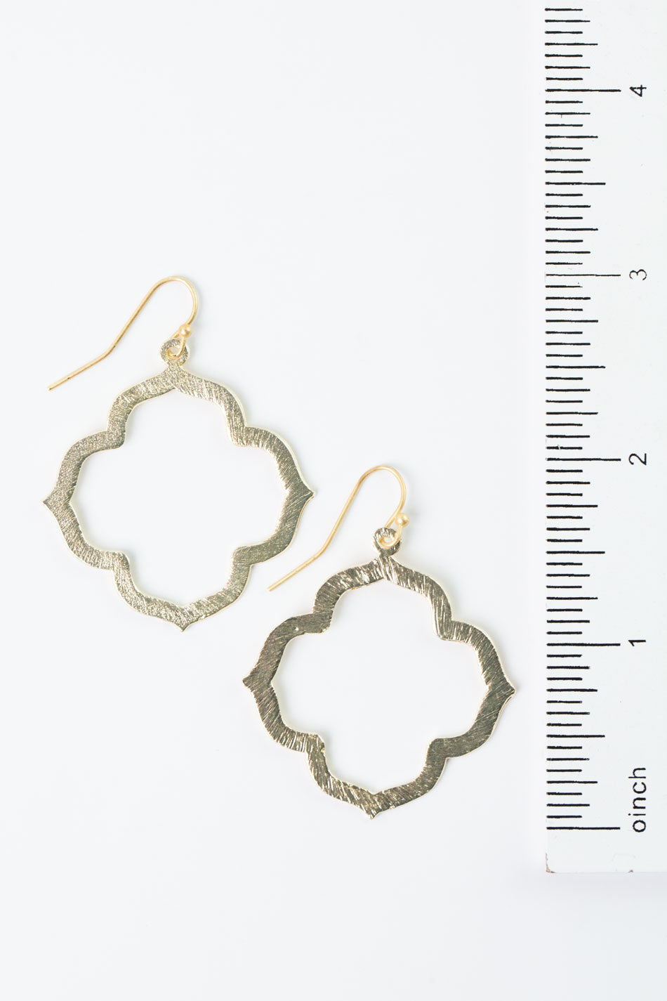 Brushed Gold Statement Earrings