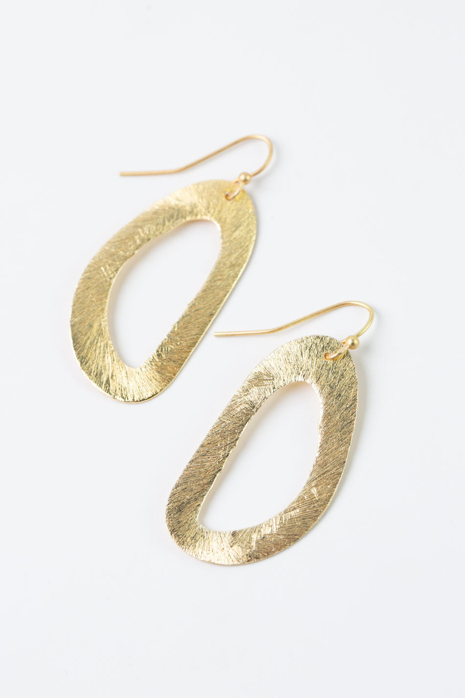 Brushed Gold Mod Earrings