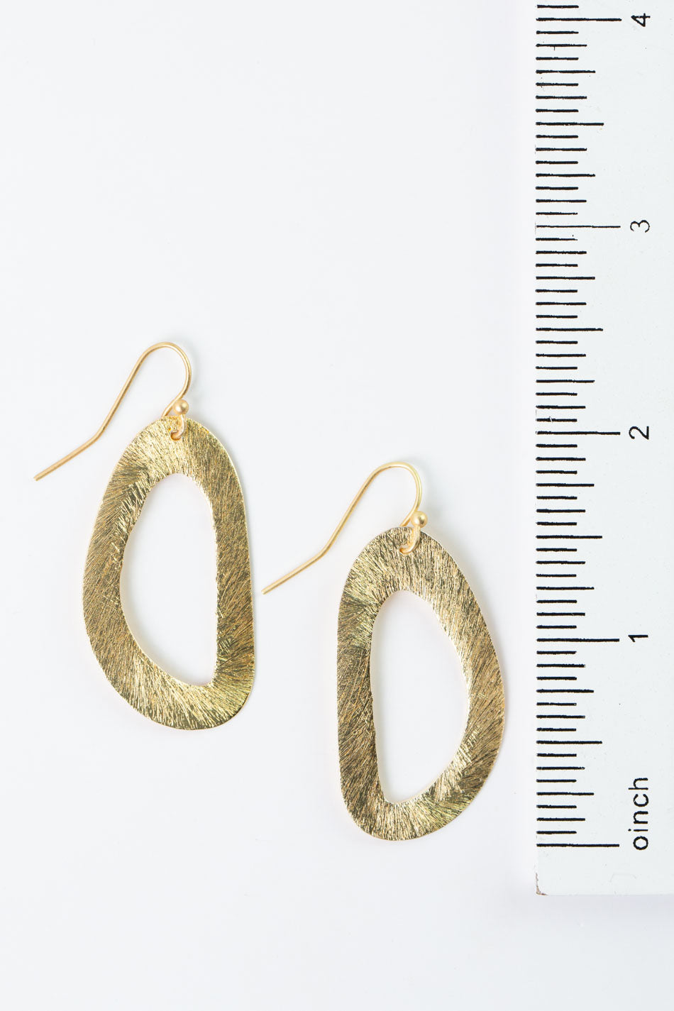 Brushed Gold Mod Earrings