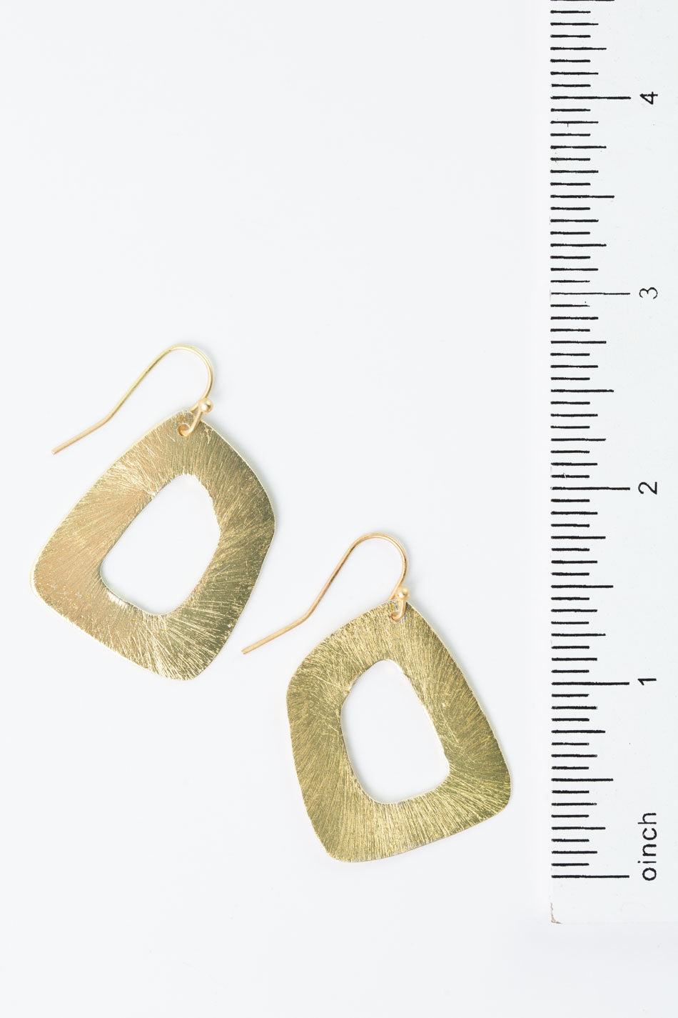 Brushed Gold Geometric Statement Earrings