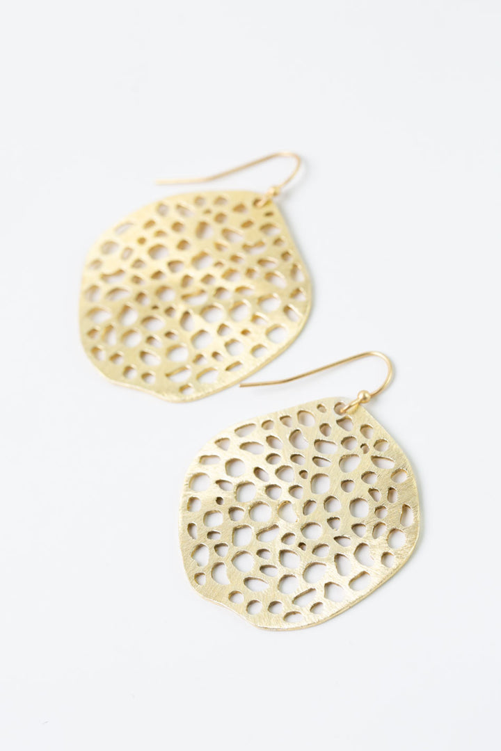 Brushed Gold Statement Earrings