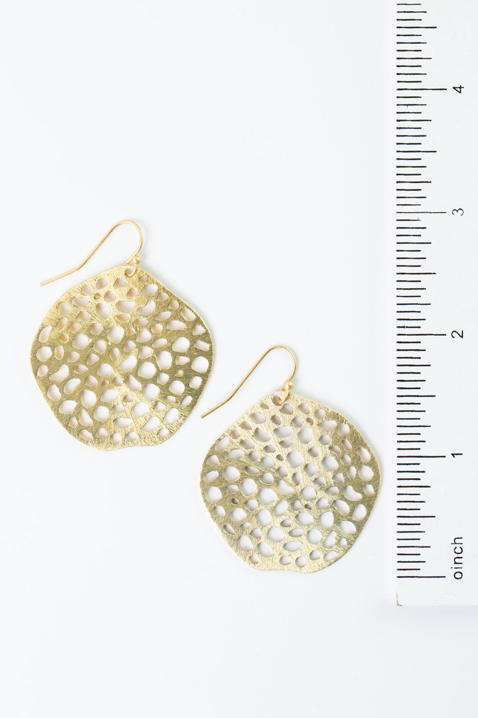 Brushed Gold Statement Earrings