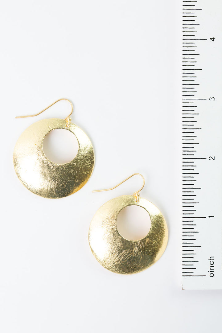 Brushed Gold Simple Earrings