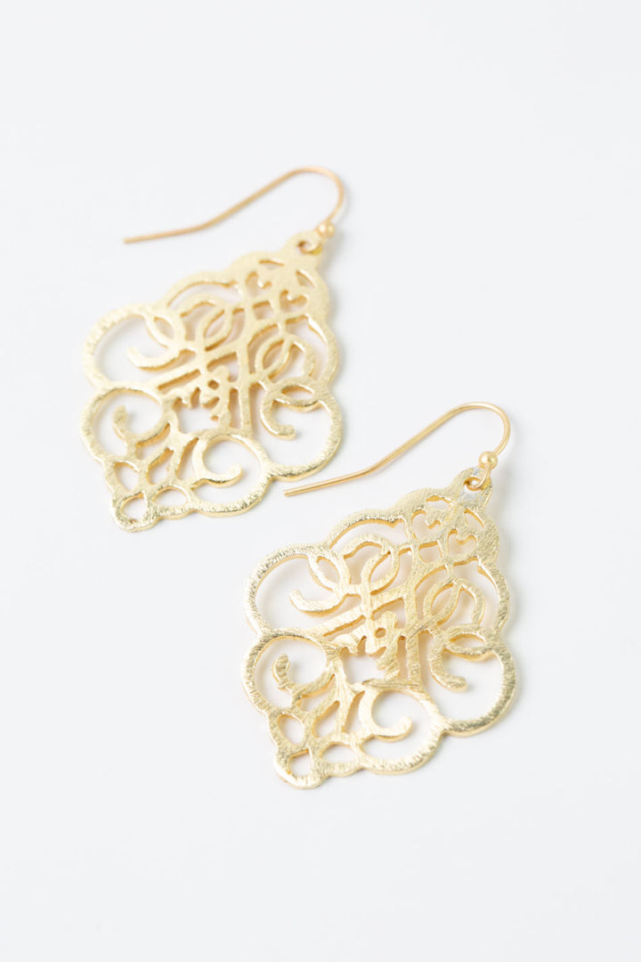 Brushed Gold Simple Earrings