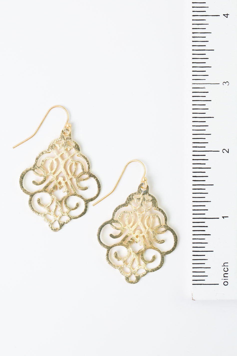 Brushed Gold Simple Earrings