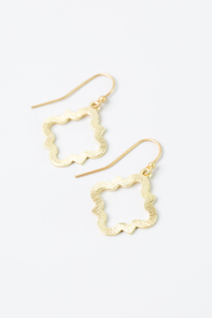 Brushed Gold Simple Earrings