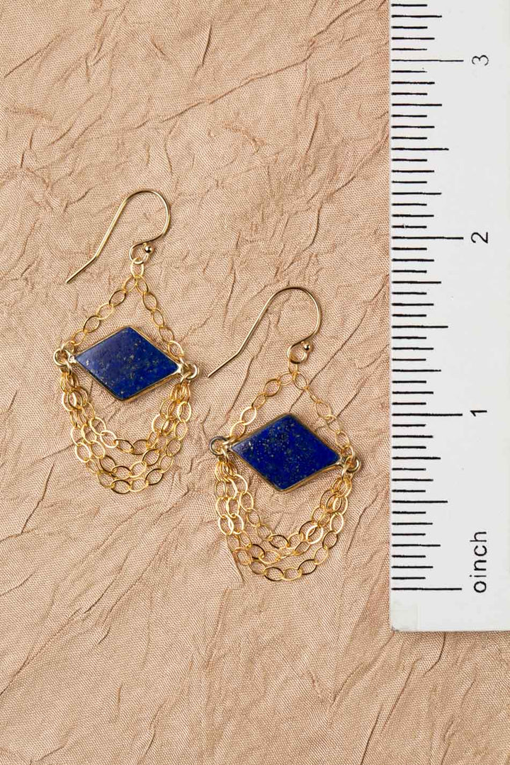 Blue Moon Lapis Lazuli Statement Earrings