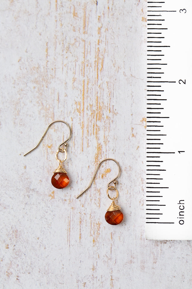 Bonfire Briolette Simple Earrings
