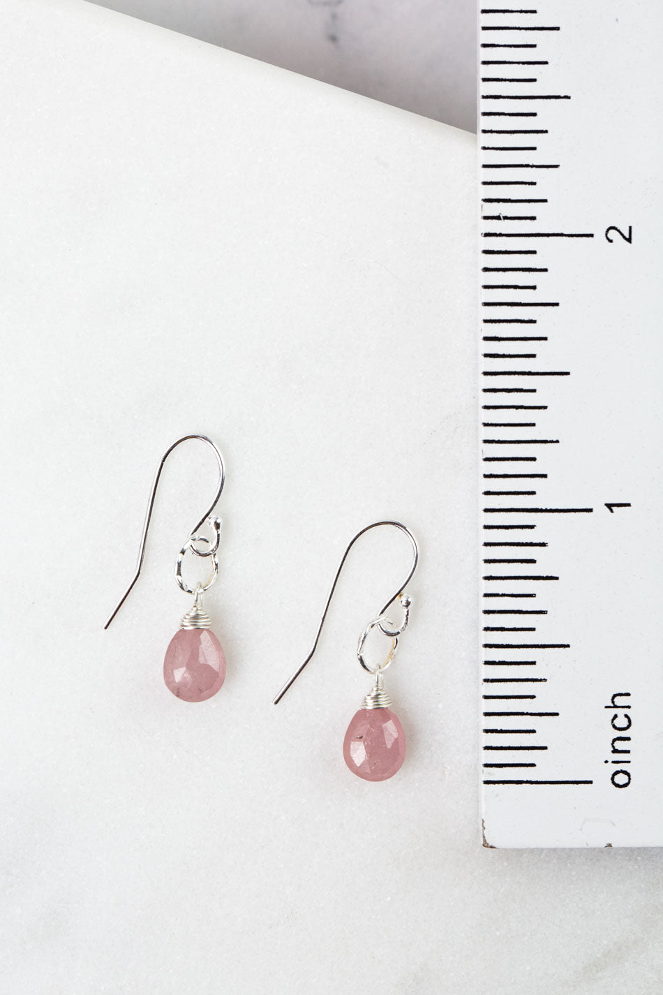 Birthstone September Silver Sapphire Simple Earrings