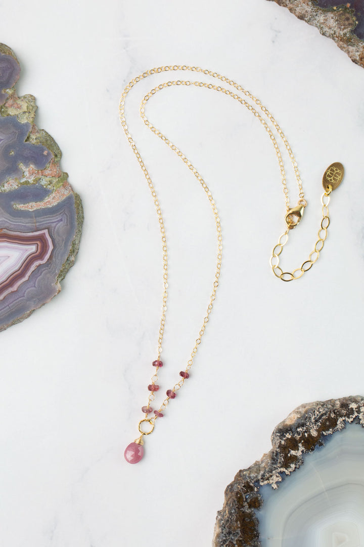 Birthstone 16-18" September Gold Sapphire Simple Necklace