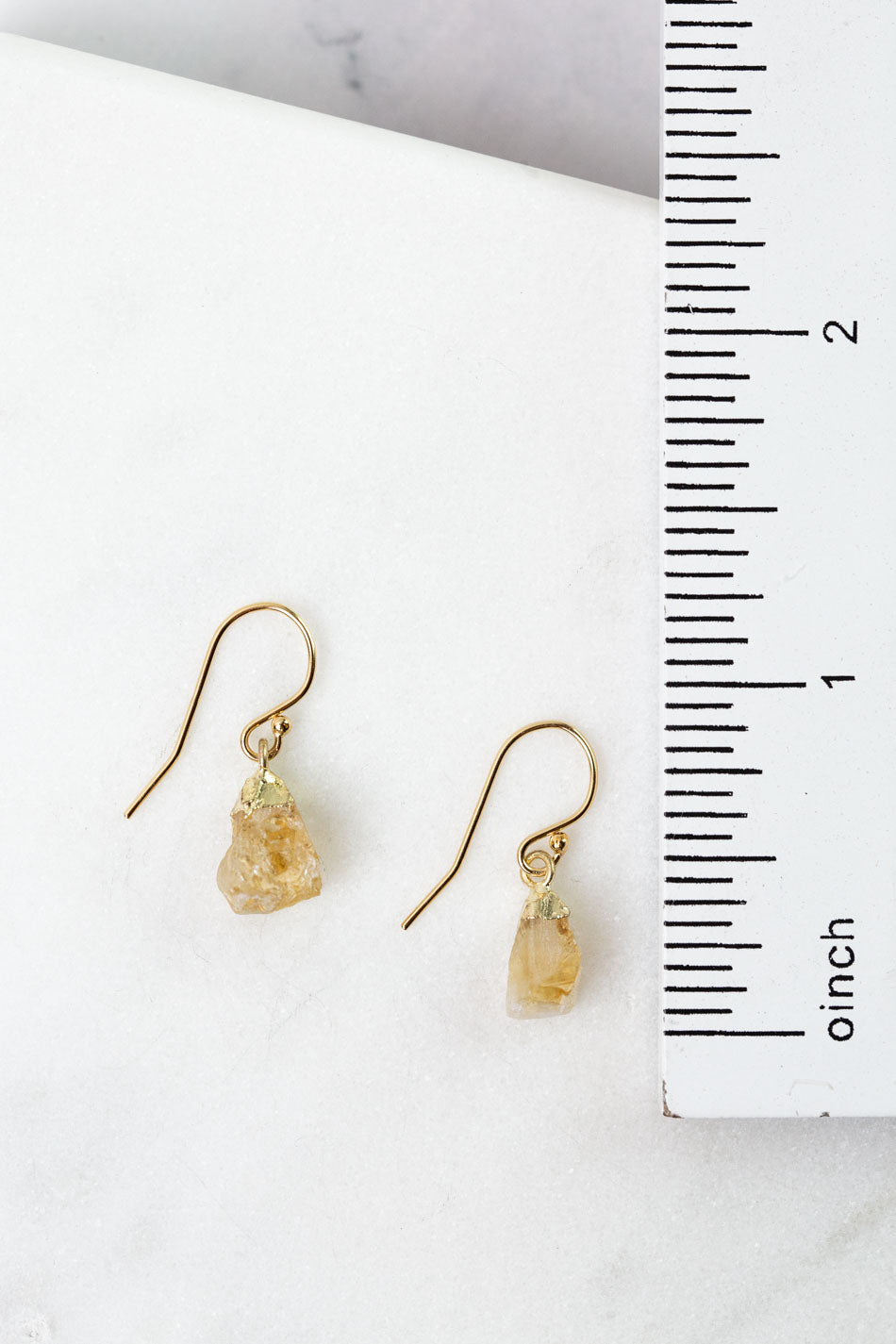 Birthstone November Citrine Simple Earrings