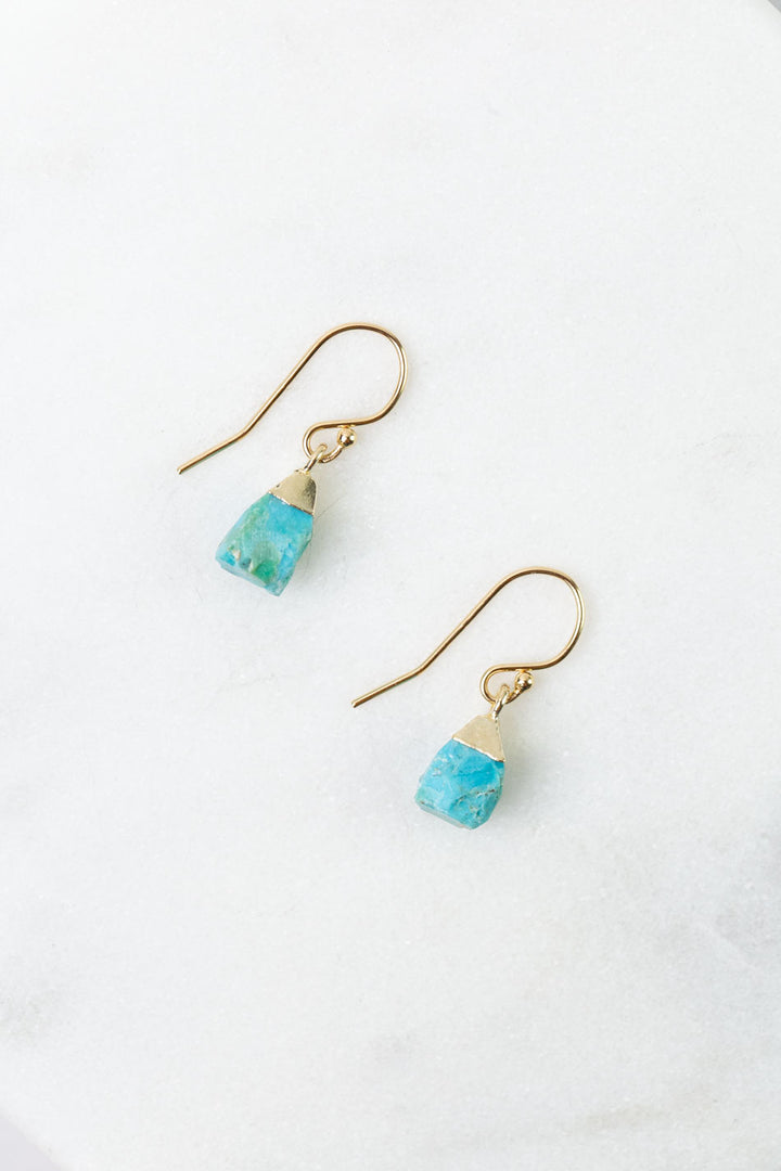 Birthstone December Turquoise Simple Earrings