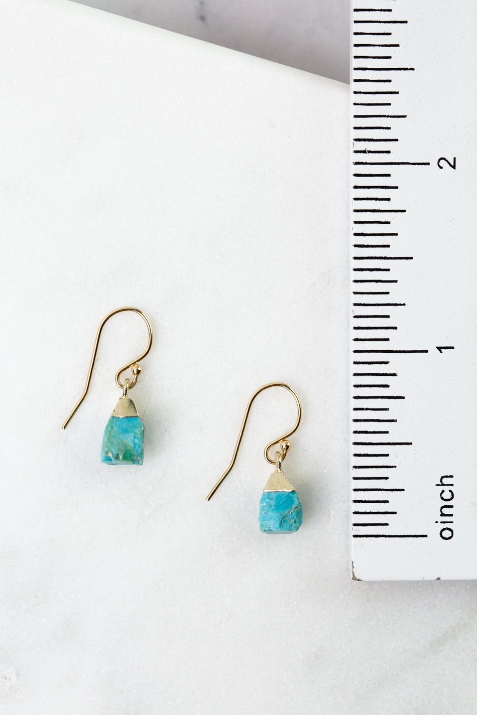 Birthstone December Turquoise Simple Earrings