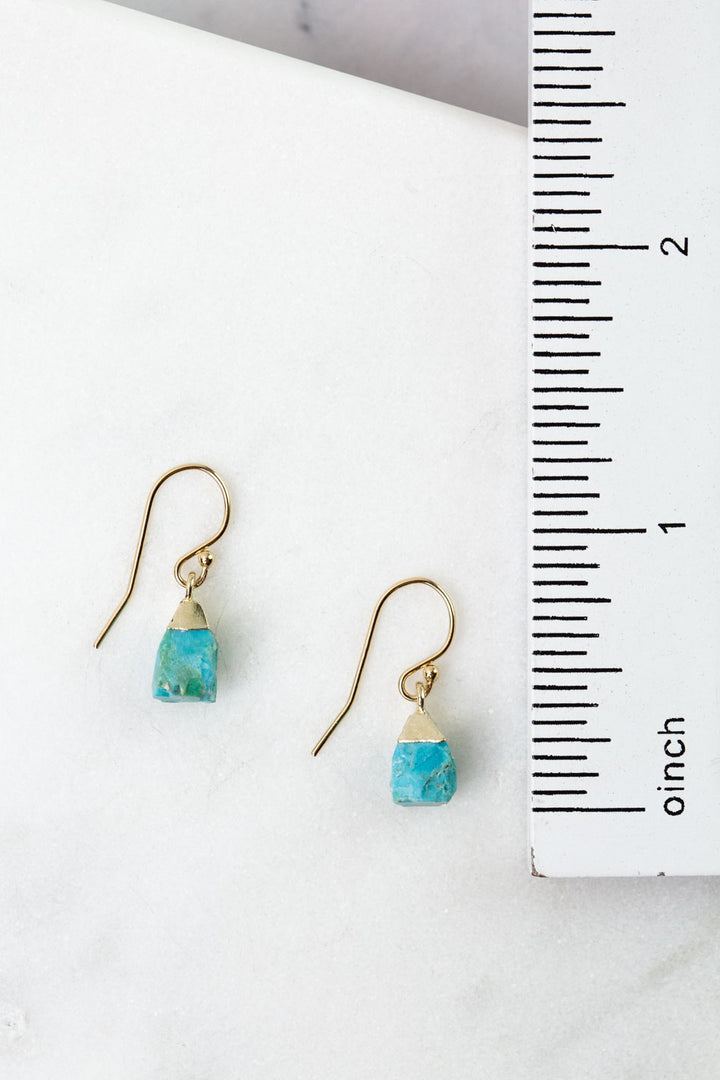 Birthstone December Turquoise Simple Earrings