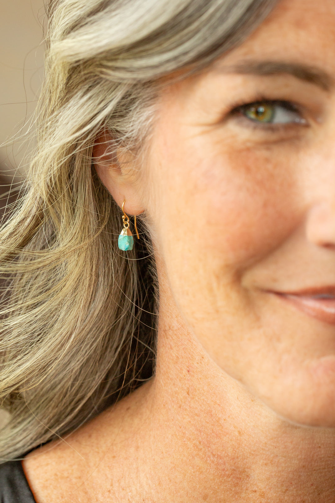 Birthstone December Turquoise Simple Earrings