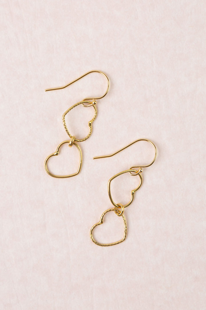 Bold Heart Simple Earrings