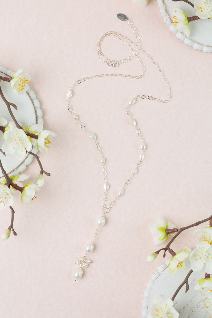 Bold Heart 22.5-24.5" Freshwater Pearl Statement Necklace