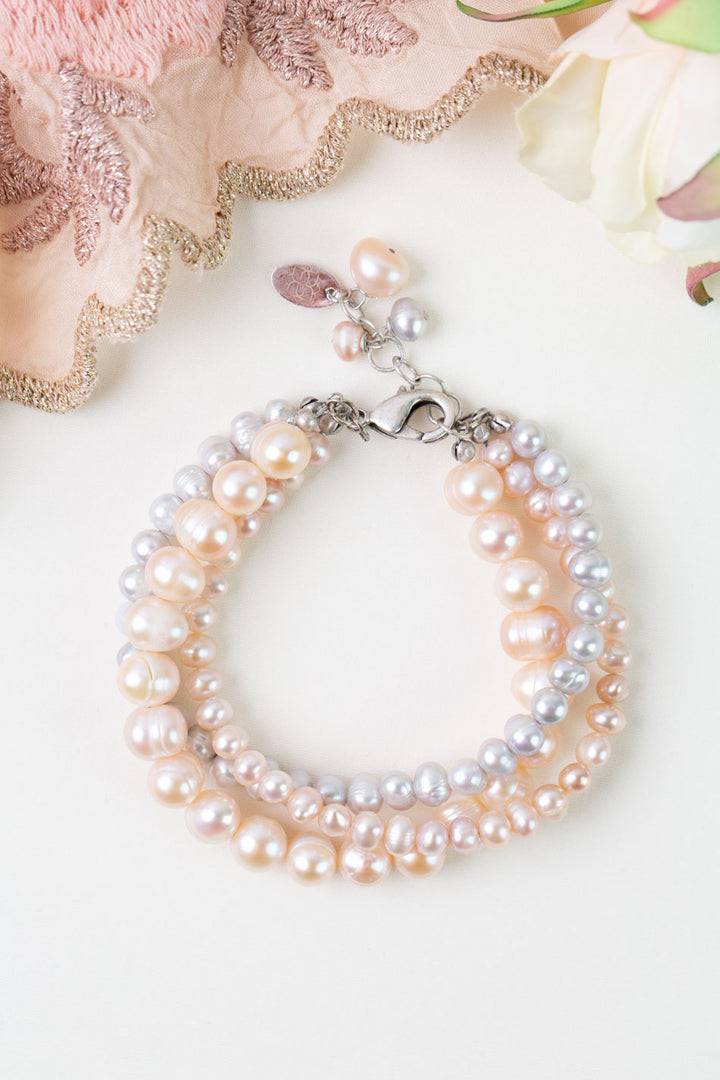 Blush 7.5-8.5" Freshwater Pearl Multistrand Bracelets