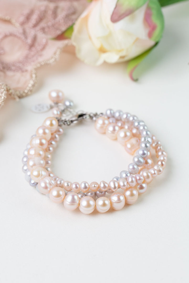 Blush 7.5-8.5" Freshwater Pearl Multistrand Bracelets