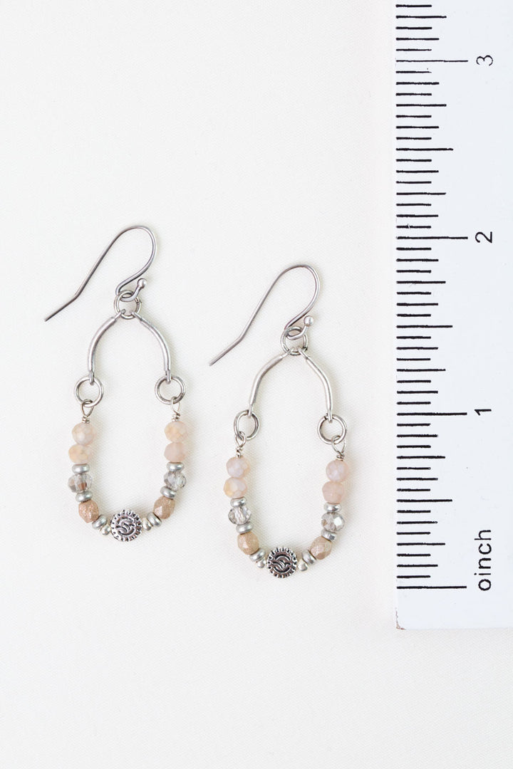 Blush Crystal, Czech Glass Simple Earrings