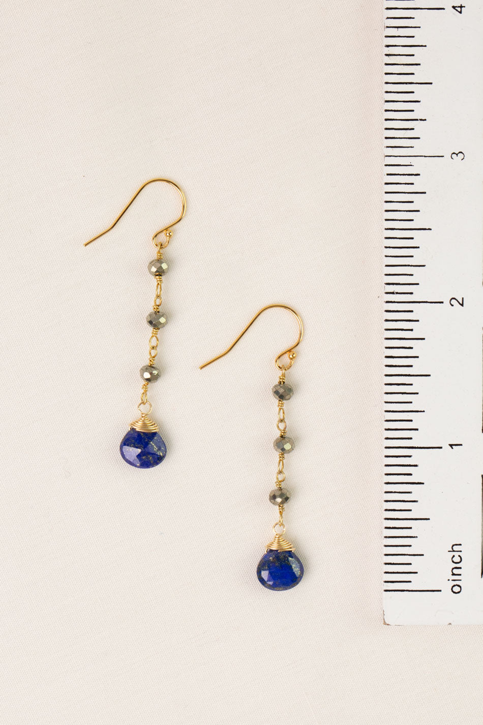 Blue Moon Lapis Simple Earrings