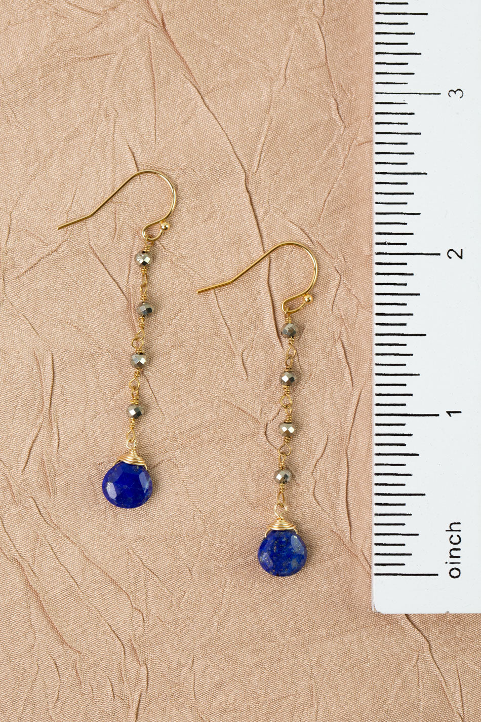 Blue Moon Lapis Simple Earrings