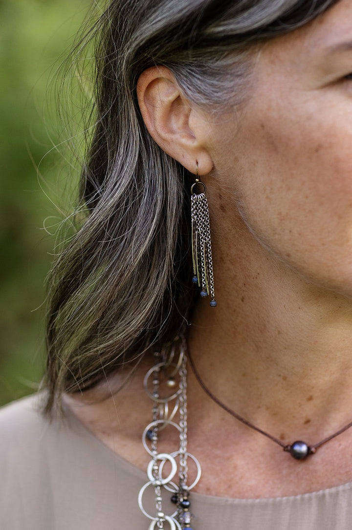 Claridad Crystal Tassel Earrings