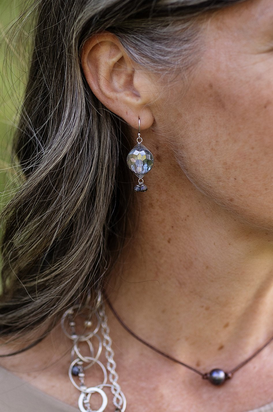 Claridad Crystals Herringbone Earrings