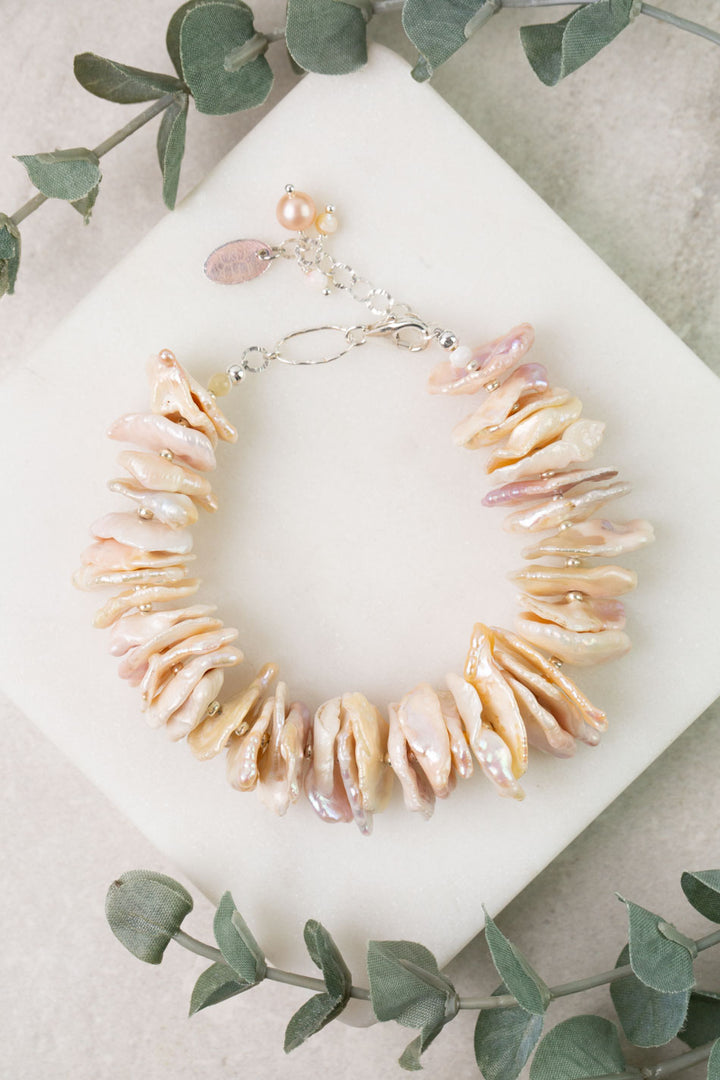 Calming Fleurs 7.5-8.5" Freshwater Pearl Simple Bracelet