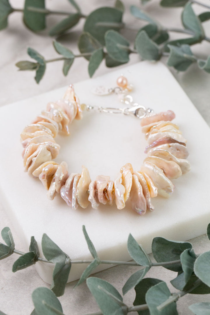 Calming Fleurs 7.5-8.5" Freshwater Pearl Simple Bracelet