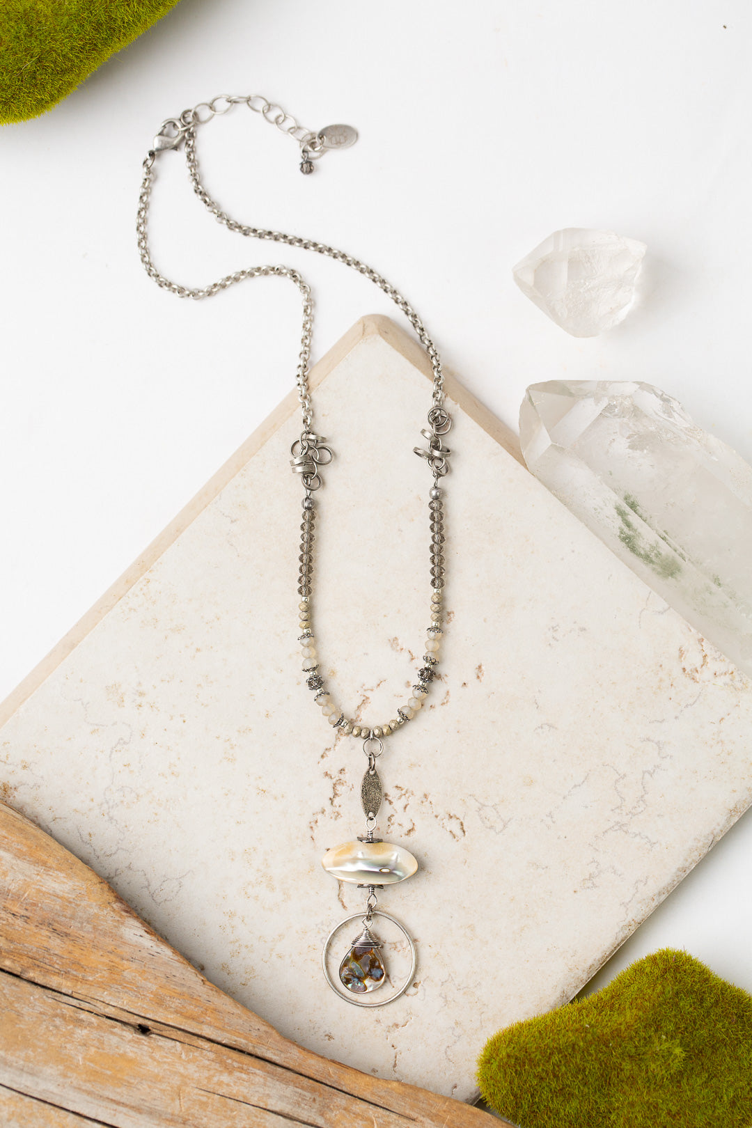 Windsor Cottage 16-18" Abalone Collage Necklace