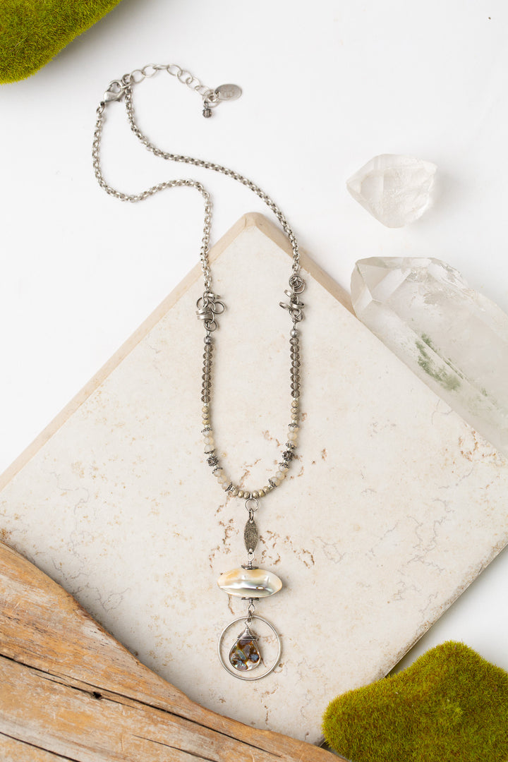Windsor Cottage 16-18" Abalone Collage Necklace