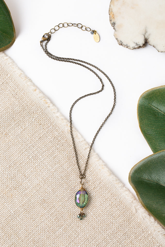Crisp Autumn 16-18" Crystal Simple Necklace