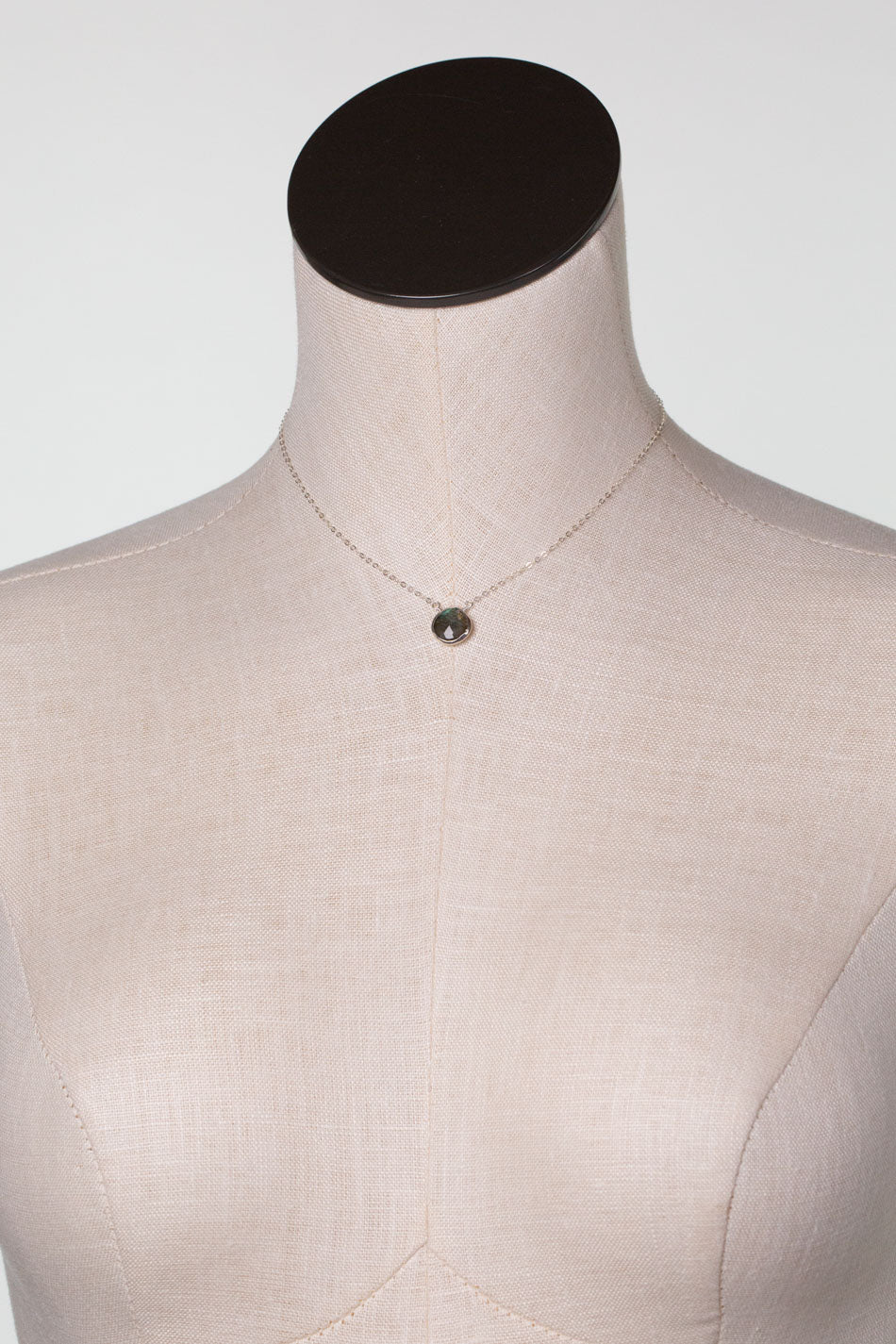 Celestial 14-16" Labradorite Bezel Simple Necklace