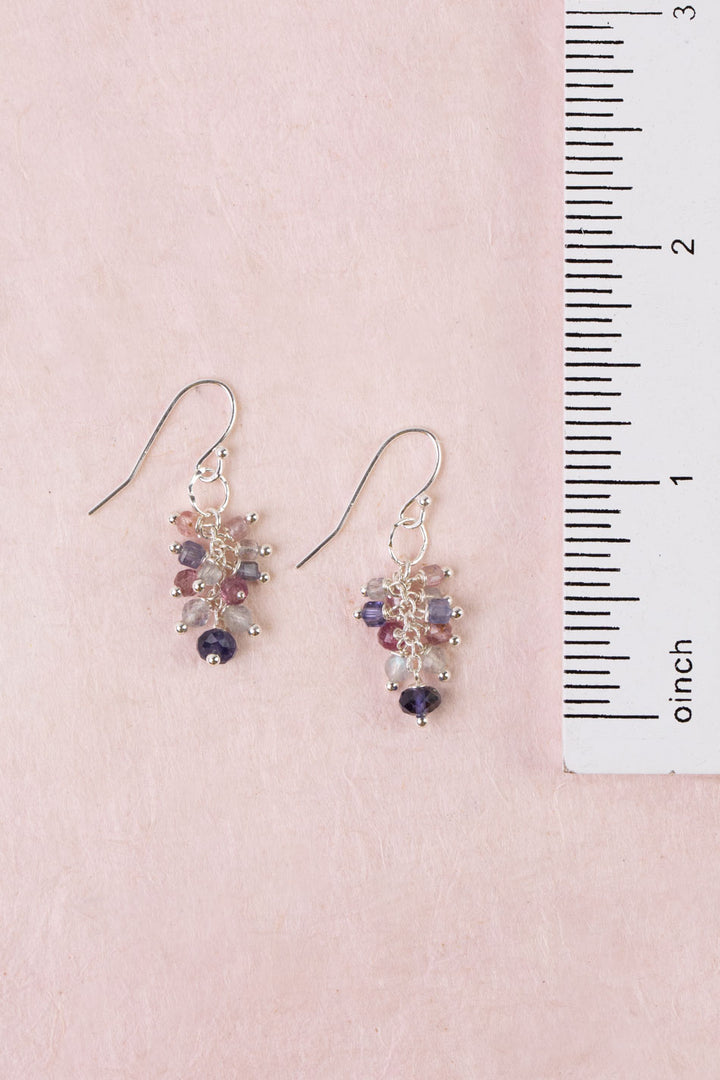 Celestial Labradorite, Spinel Cluster Earrings