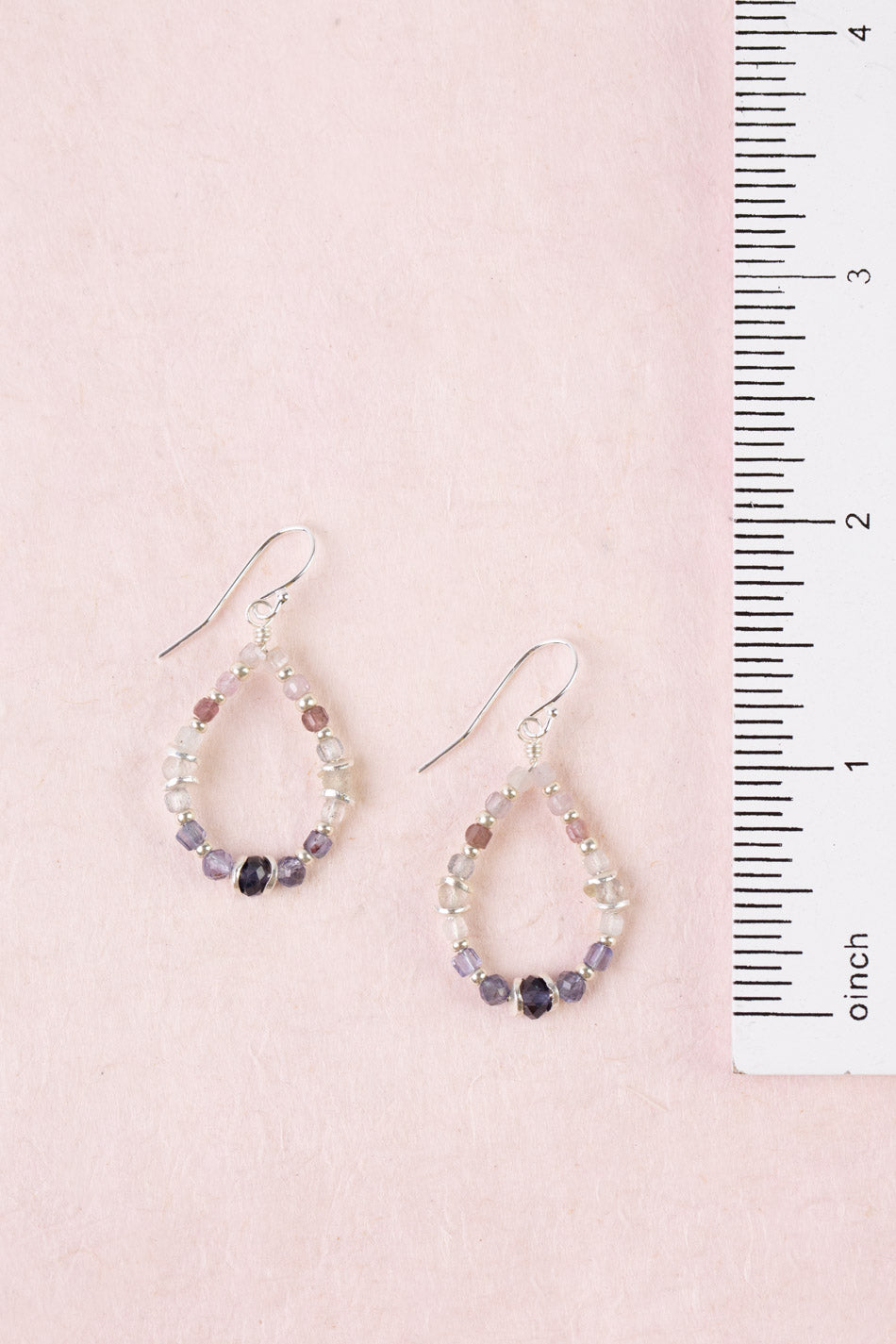 Celestial Labradorite, Spinel Simple Earrings