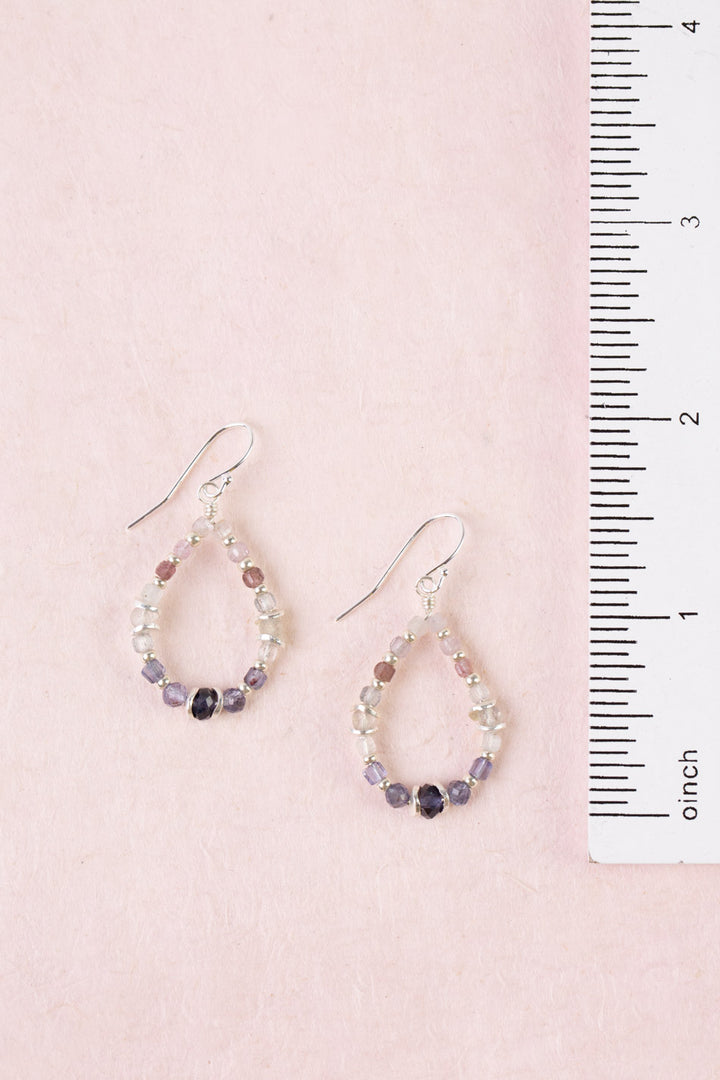 Celestial Labradorite, Spinel Simple Earrings