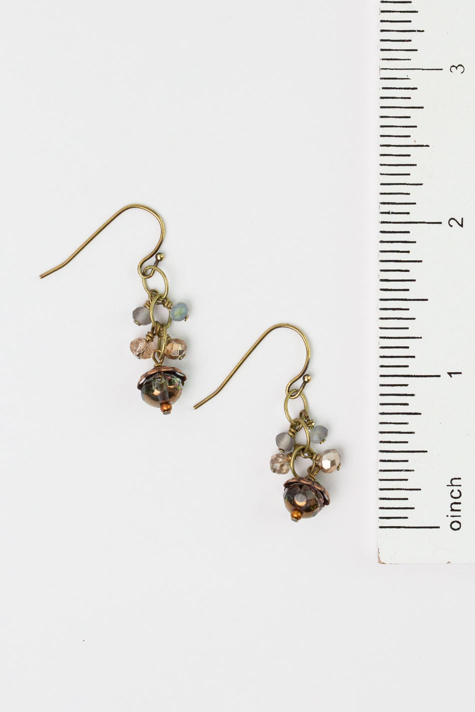 Copper Tides Crystal Dangle Earrings