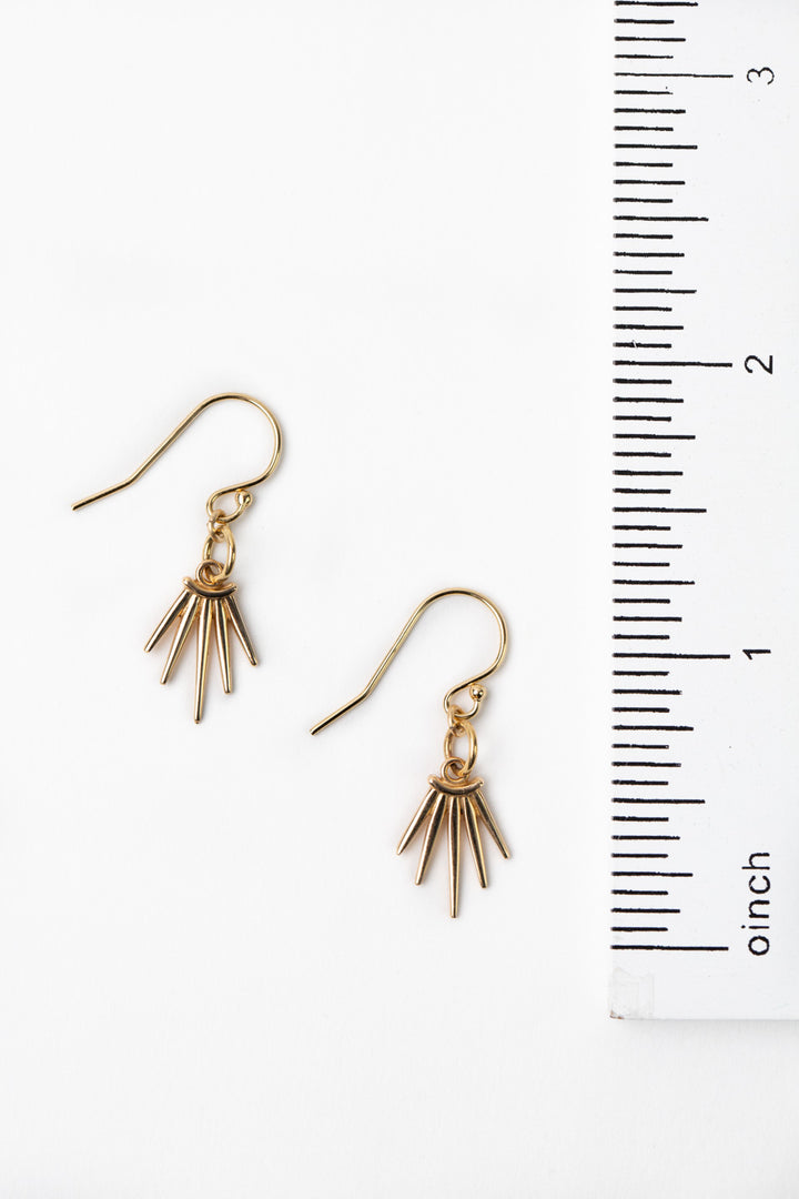 Sentiments Bronze Sunburst Simple Earrings