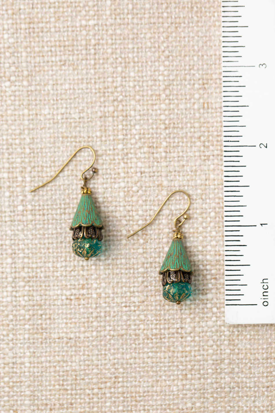 Czech Glass Stacked Dangle Earrings
