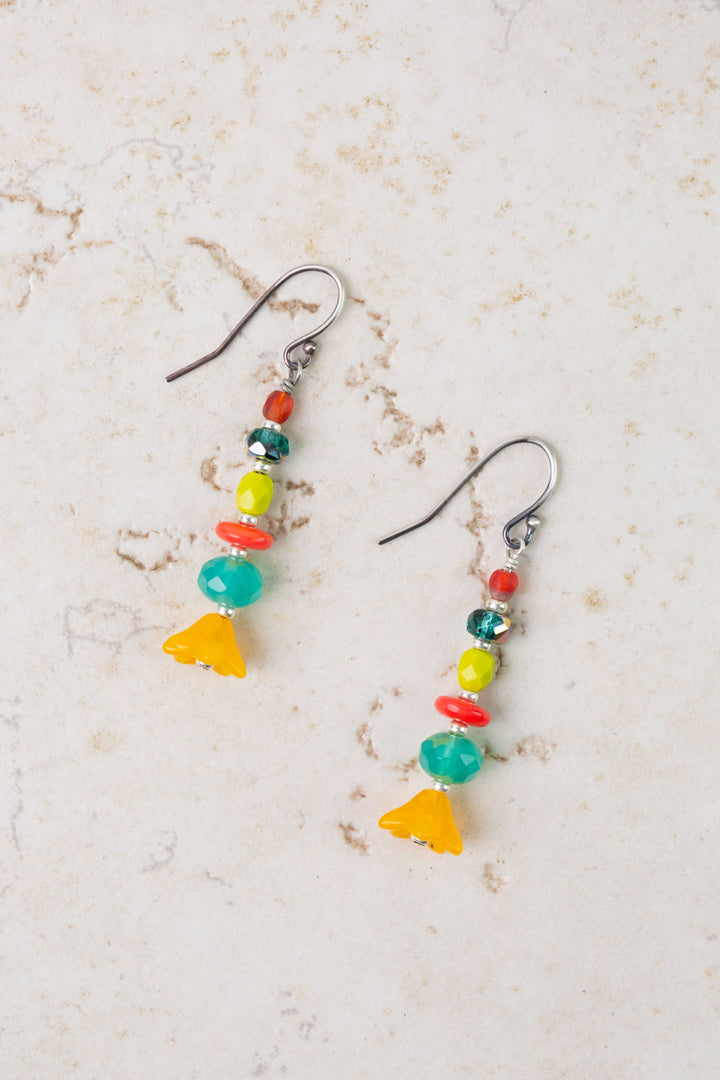 Czech Glass Simple Earrings